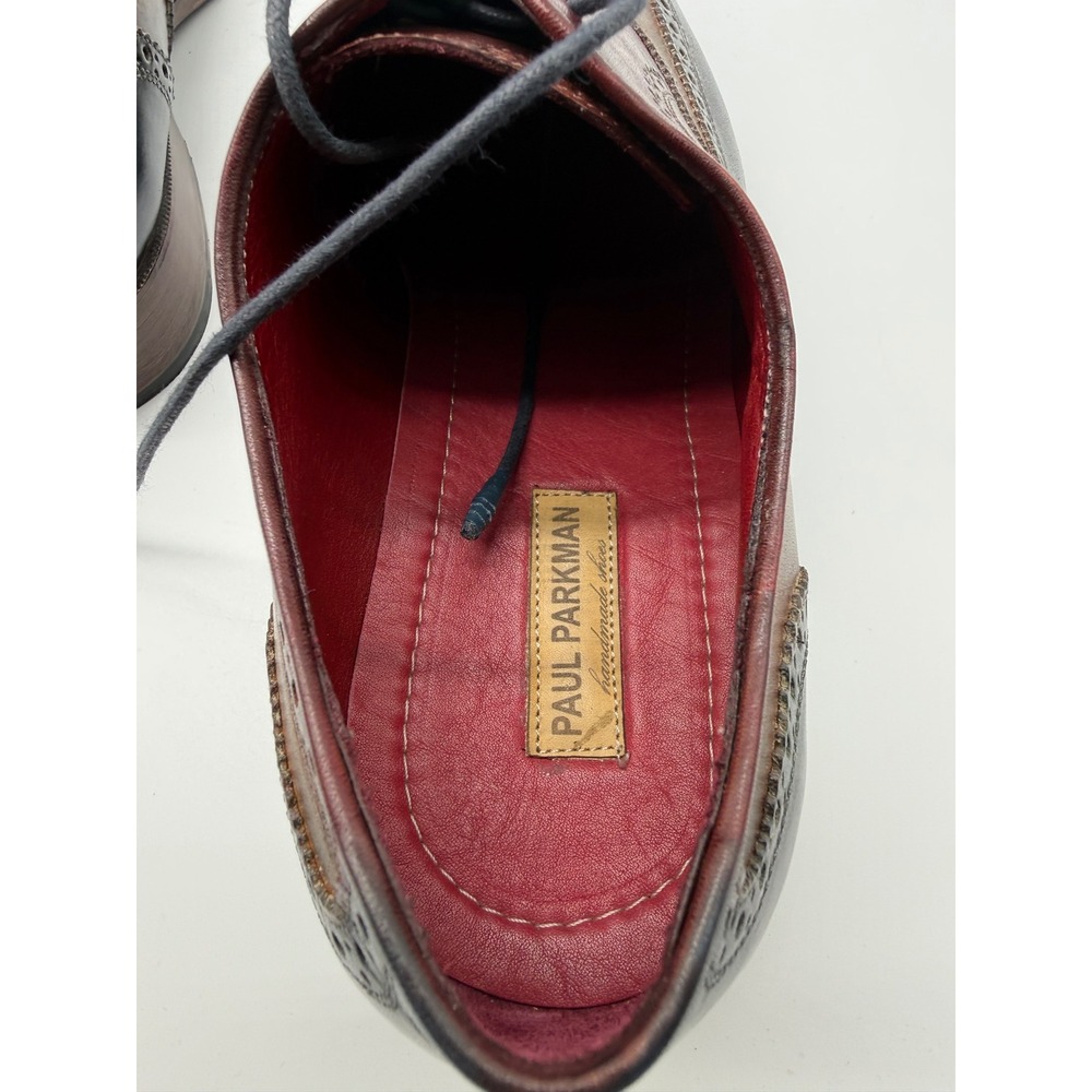 Paul Parkman Wingtip Oxfords Mens 46 Multi Color Excellent Leather Brogue Shoes - Picture 7 of 11